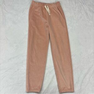 Tea Peach Pink Velour Jogger‎ Pants Size 7 Sample VGUC